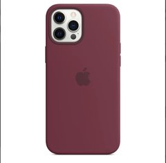 Чехол силиконовый soft-touch Apple Silicone case with Mag Safe для iPhone 12 Pro Max красный Plum фото