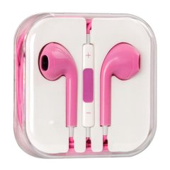 Навушники вкладиші HF Copy 3.5 Jack з мікрофоном рожеві Pink фото
