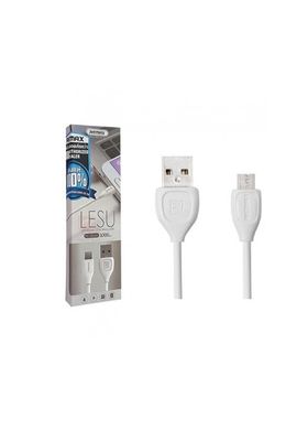 Кабель Micro-USB to USB Remax Lesu 1 метр White (RC-050m) фото