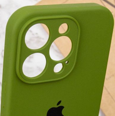Чохол Silicone Case Full Camera Protective (AA) для Apple iPhone 14 Pro Max (Зелений / Dark Olive) фото
