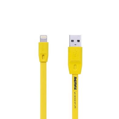 Кабель Lightning to USB Remax Full Speed RC-001i 1 метр желтый Yellow 1m фото