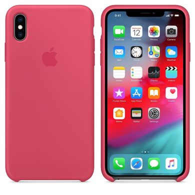 Чохол силіконовий soft-touch ARM Silicone case для iPhone X / Xs червоний Hibiscus фото
