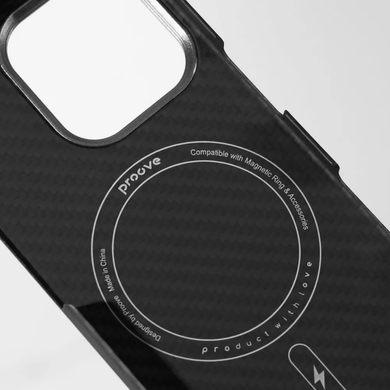 Чехол Proove Carbon Slim with MagSafe для iPhone 15 Pro Black фото