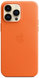 Чехол кожаный Apple Leather Case with MagSafe для iPhone 14 Pro Max оранжевый Orange