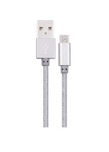 Кабель Micro-USB to USB Awei CL-10 0,3 метри Silver фото