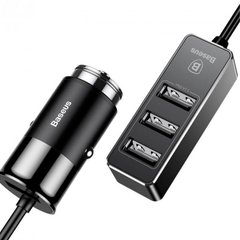 Автомобільний зарядний пристрій Baseus Enjoy Together (CCTON-01) 4 порту USB швидка зарядка 5.5A АЗП чорне Black фото