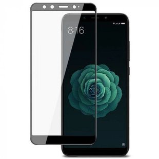 Защитное стекло с рамкой для Xiaomi Redmi 6X/A2 black фото