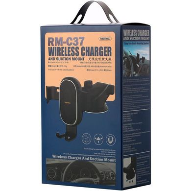 Холдер Remax (OR) RM-C37 Black + Wireless Charger фото
