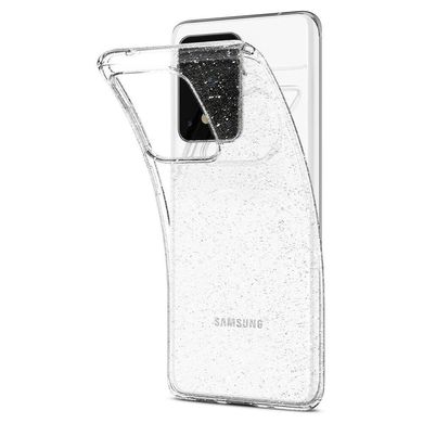 Чохол силіконовий Spigen Original Liquid Crystal Glitter для Samsung Galaxy S20 Ultra прозорий Crystal Quartz Clear фото