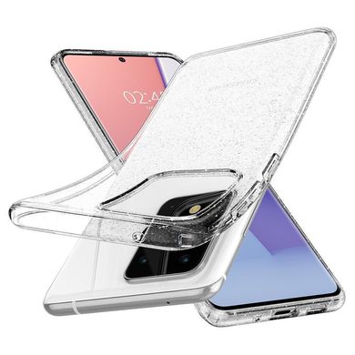 Чехол силиконовый Spigen Original Liquid Crystal Glitter для Samsung Galaxy S20 Ultra прозрачный Crystal Quartz Clear фото