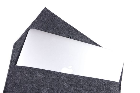 Фетровий чохол-конверт Gmakin для Macbook New Air 13 (2018-2020) сірий (GM06-13New) Gray фото