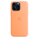 Чехол Silicone case with MagSafe для iPhone 15 Pro Orange Sorbet AAA