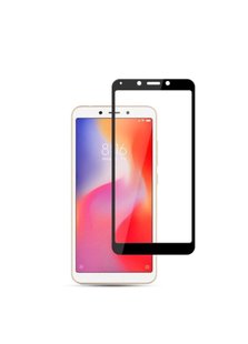 Защитное стекло с рамкой для Xiaomi Redmi 6 black фото