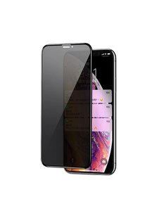 Защитное стекло для iPhone X/Xs/11 Pro Анти-шпион CAA 2D полноэкранное черная рамка Black фото