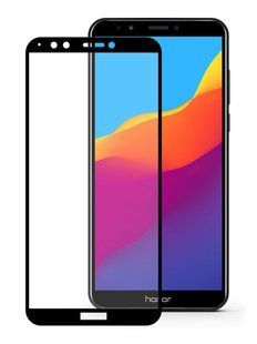 Захисне скло для Huawei Honor 7C CAA 2D з проклеюванням по рамці чорна рамка Black фото