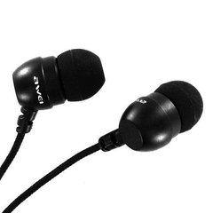 Навушники вакуумні Awei ES-Q8 3.5 Jack чорні Black фото