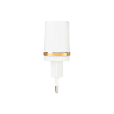 Мережевий зарядний пристрій LDNIO 2 порту USB швидка зарядка 2.4A СЗУ біле White + USB кабель MicroUSB (DL-AC52) фото