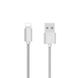 USB Cable Hoco X2 Knitted Lightning Silver 1m