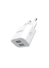 Мережевий зарядний пристрій USAMS US-CC023 2 порту USB швидка зарядка 2.4A СЗУ біле White фото