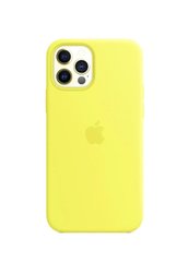 Чехол силиконовый soft-touch ARM Silicone Case для iPhone 12/12 Pro желтый Flash фото