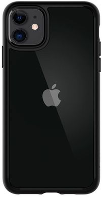Чехол противоударный Spigen Original Ultra Hybrid для iPhone 11 матовый черный ТПУ+стекло Matte Black фото