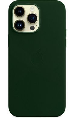 Чехол Leather Case with Magsafe для Apple iPhone 13 Pro Max Sequoia green AAA фото