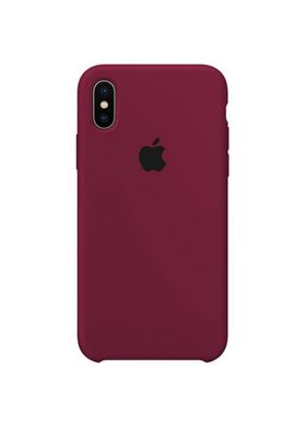 Чохол силіконовий soft-touch RCI Silicone case для iPhone Xs Max червоний Marsala фото