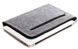 Фетровый чехол Gmakin для Macbook Air 13 (2012-2017) / Pro Retina 13 (2012-2015) серый на молнии (GM67) Gray