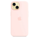 Чохол Apple Silicone case with MagSafe для iPhone 15 Light Pink AAA