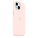 Чохол Apple Silicone case with MagSafe для iPhone 15 Light Pink AAA