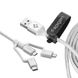 Кабель Spigen Essential C10i3 3 in 1 Type-C Micro-USB Lightning to USB 1.5 метра серый Silver