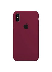 Чохол силіконовий soft-touch RCI Silicone case для iPhone X / Xs червоний Marsala фото