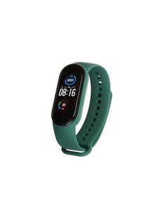 Ремешок для Xiaomi Mi Band 5 силиконовый зеленый Dark Green фото