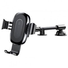Автомобільний тримач для телефону Baseus Wireless Charger Gravity Heukji Car Mount (WXZT-01) чорний Black фото