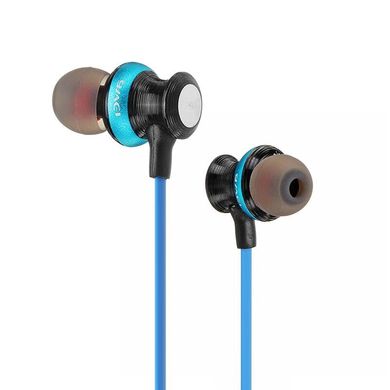 Навушники бездротові вакуумні Awei B980BL Sport Bluetooth з мікрофоном сині Blue фото