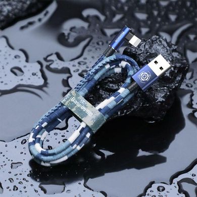 Кабель Lightning to USB Baseus (CALMC-A06) 1 метр синий Army фото