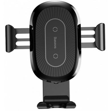 Автомобільний тримач для телефону Baseus Wireless Charger Gravity Heukji Car Mount (WXZT-01) чорний Black фото