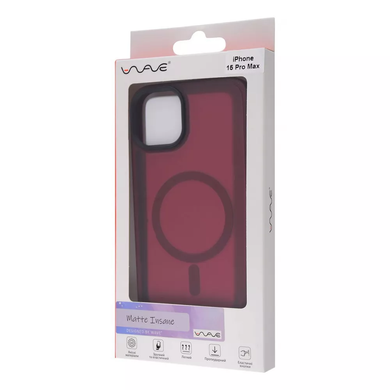 Чохол WAVE Matte Insane Case with MagSafe iPhone 15 Pro Max Dark Red фото