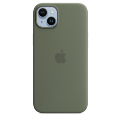 Чохол силіконовий soft-touch Apple Silicone case with MagSafe для iPhone 14 зелений Olive фото