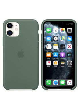 Чехол силиконовый soft-touch ARM Silicone case для iPhone 11 зеленый Pine Green фото