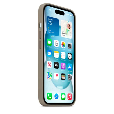 Чохол Apple Silicone case with MagSafe для iPhone 15 Clay AAA фото