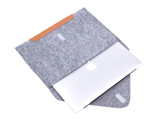 Фетровий чохол-конверт Gmakin для Macbook New Air 13 (2018-2020) сірий (GM10-13New) Gray фото