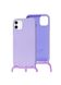 Чехол силиконовый ARM на шнурке для iPhone 11 фиолетовый Light Purple фото