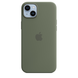 Чохол силіконовий soft-touch Apple Silicone case with MagSafe для iPhone 14 зелений Olive фото