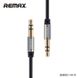 Audio кабель Remax AUX RM-L100 3.5 miniJack male to male 1.0м black фото