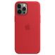 Чехол Silicone Case with Magsafe для Apple iPhone 12 Pro Max Red AAA