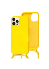Чехол силиконовый ARM на шнурке для iPhone 12/12 Pro желтый Yellow фото
