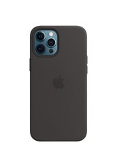 Чехол силиконовый soft-touch Apple Silicone case with Mag Safe для iPhone 12 Pro Max черный Black фото