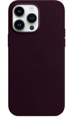 Чохол Leather Case with Magsafe для Apple iPhone 14 Pro Max Midnight Blue AAA фото