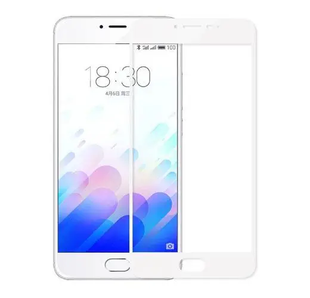 Защитное стекло с рамкой для Meizu M3 Note (white) фото